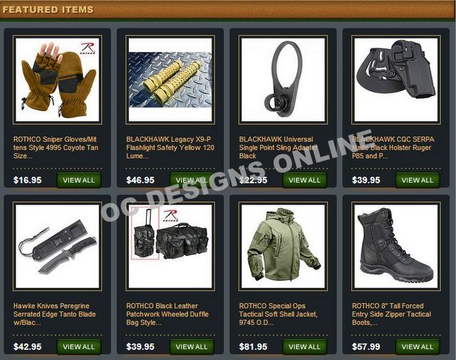 Hiking and camping eBay store design