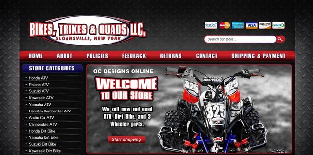 ATV Parts eBay store design