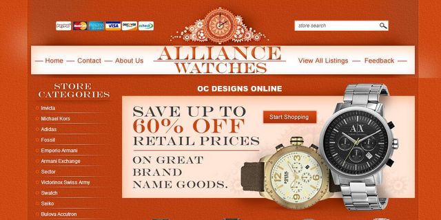 Watch and Jewelry eBay store design