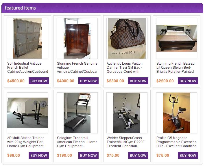 eBay custom category page