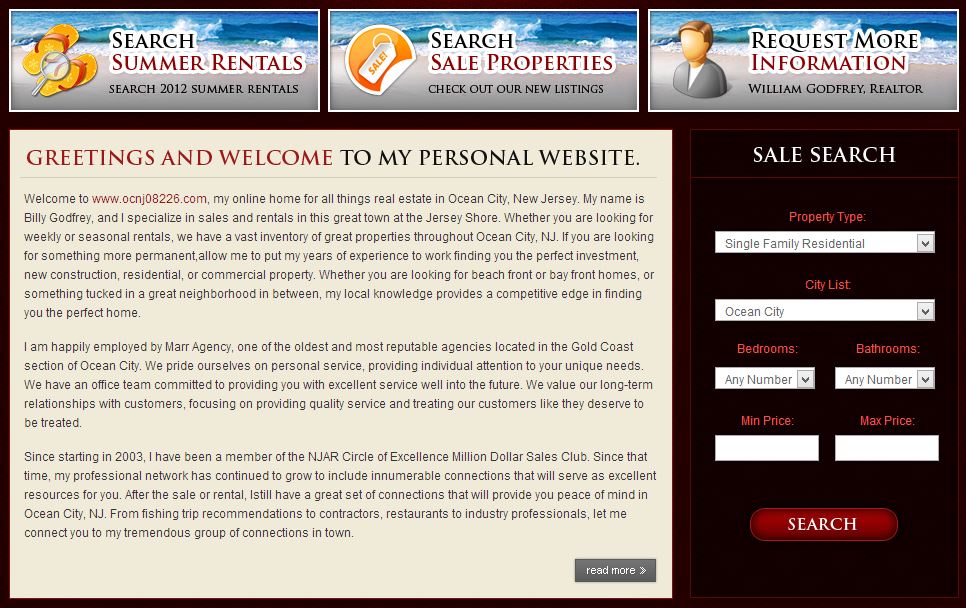 Custom one-page web design