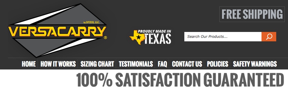Versacarry Size Chart