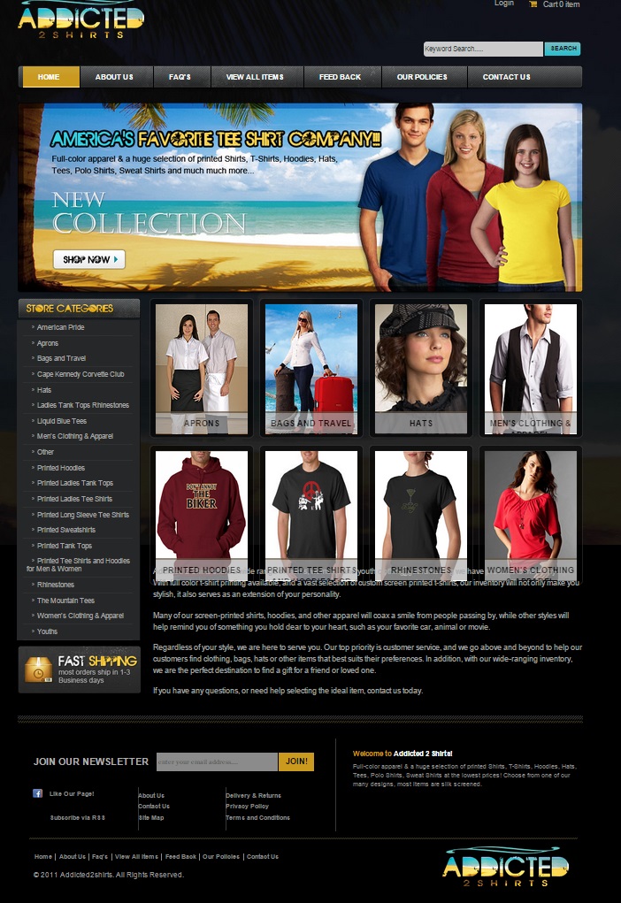 custom ecommerce site