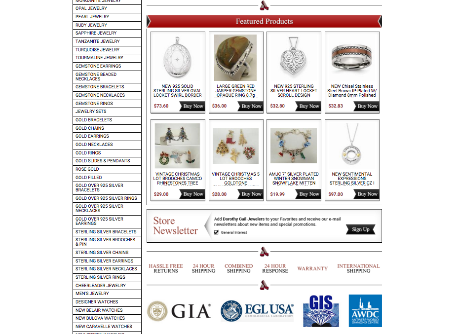 Dorothy Jewelers on eBay