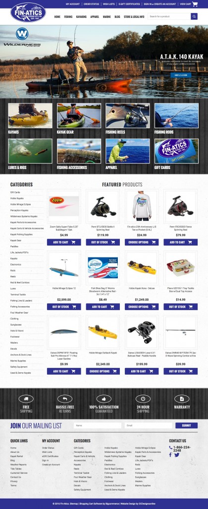 BigCommerce fishing store designs