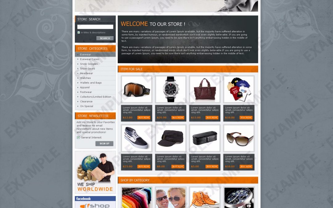 Riffcube eBay Store Design (Apparel & Shoes Theme 1208)