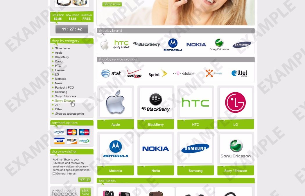 FiveXS eBay Store Design (Cellphones Theme 1213)