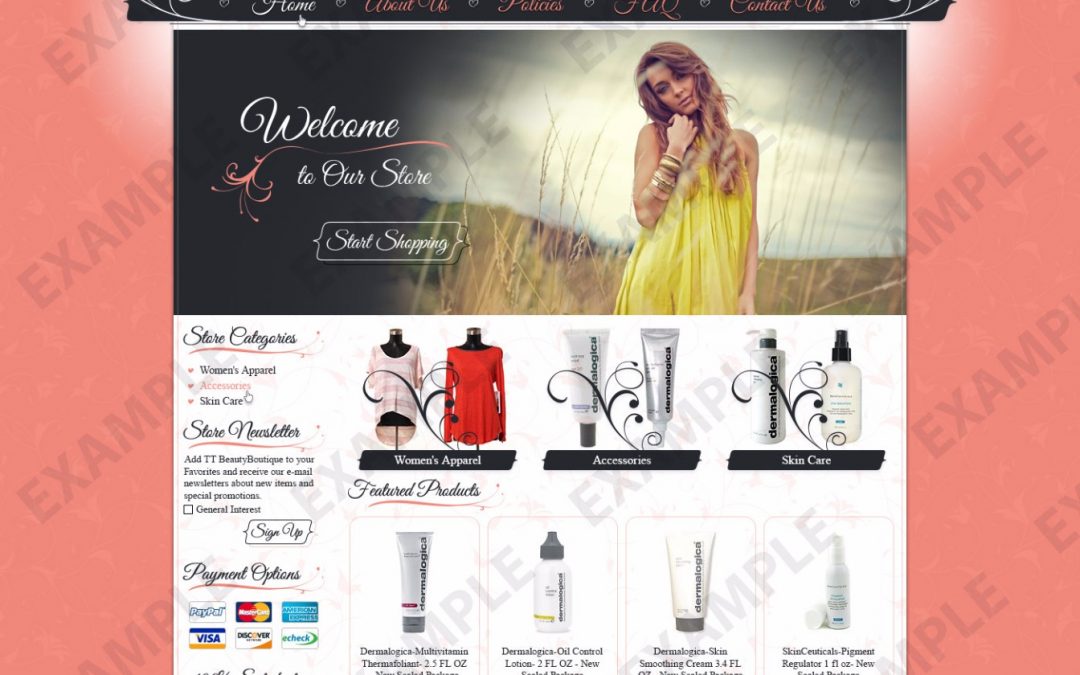 Myify eBay Store Design (Beauty Theme 1221)