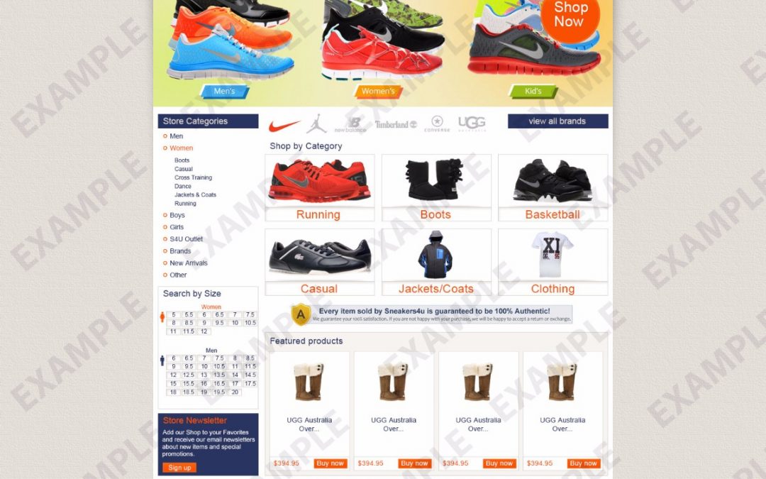 Teklinks eBay Store Design (Apparel & Shoes Theme 1232)