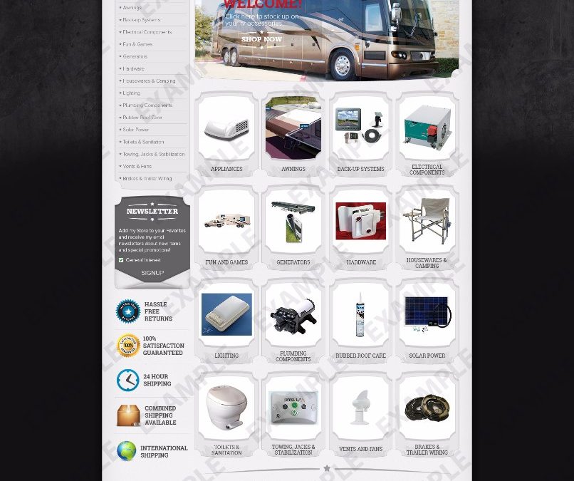 Wordcube eBay Store Design (Automotive Theme 1233)