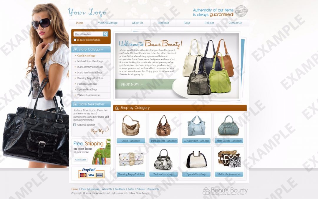 Rifffire eBay Store Design (Apparel & Shoes Theme 1244)