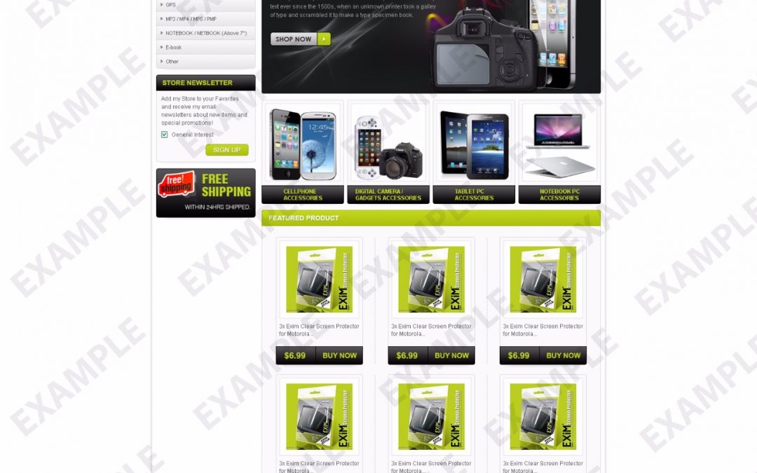 Babblecat eBay Store Design (Computers, Electronics & Cameras Theme 1261)