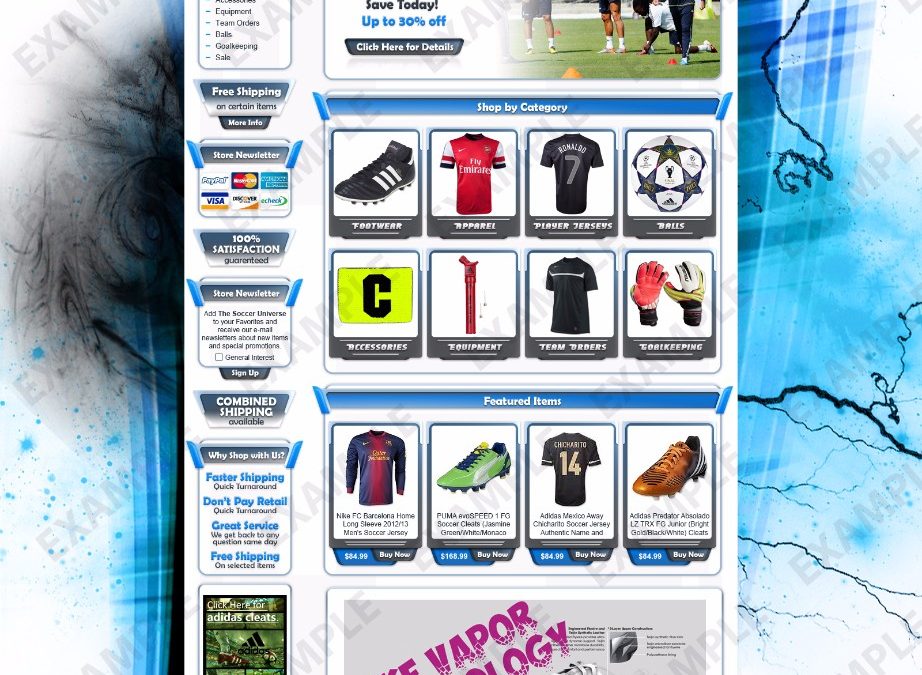 Podspan eBay Store Design (Apparel & Shoes Theme 1269)