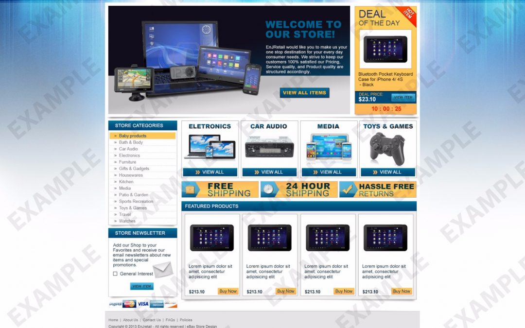 Myfeed eBay Store Design (Computers, Electronics & Cameras Theme 1280)