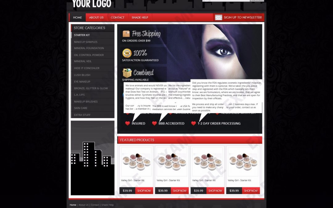 Bluepath eBay Store Design (Beauty Theme 1302)