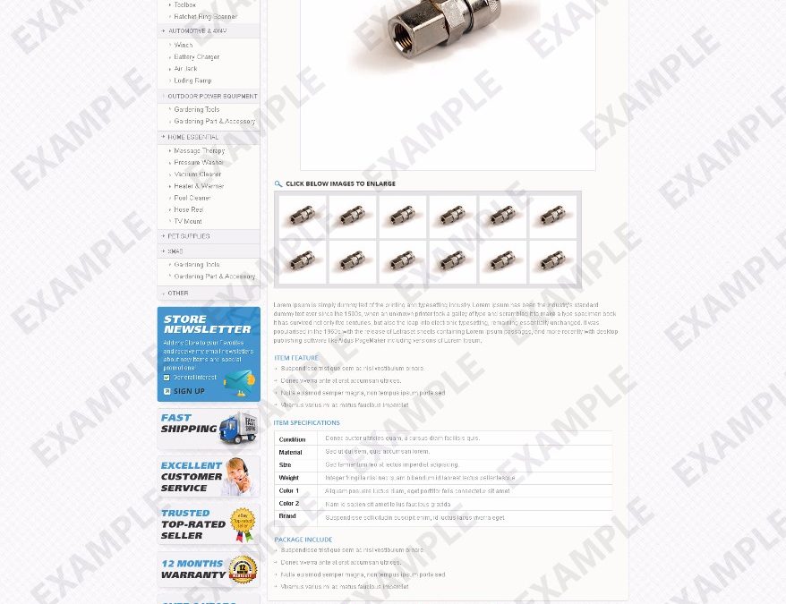Skaloo eBay Template (Automotive Theme 1307)