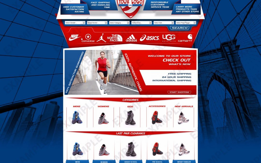 Dynalia eBay Store Design (Apparel & Shoes Theme 1313)