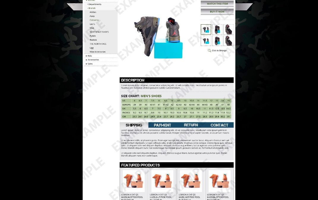 Jumpcast eBay Template (Apparel & Shoes Theme 1314)