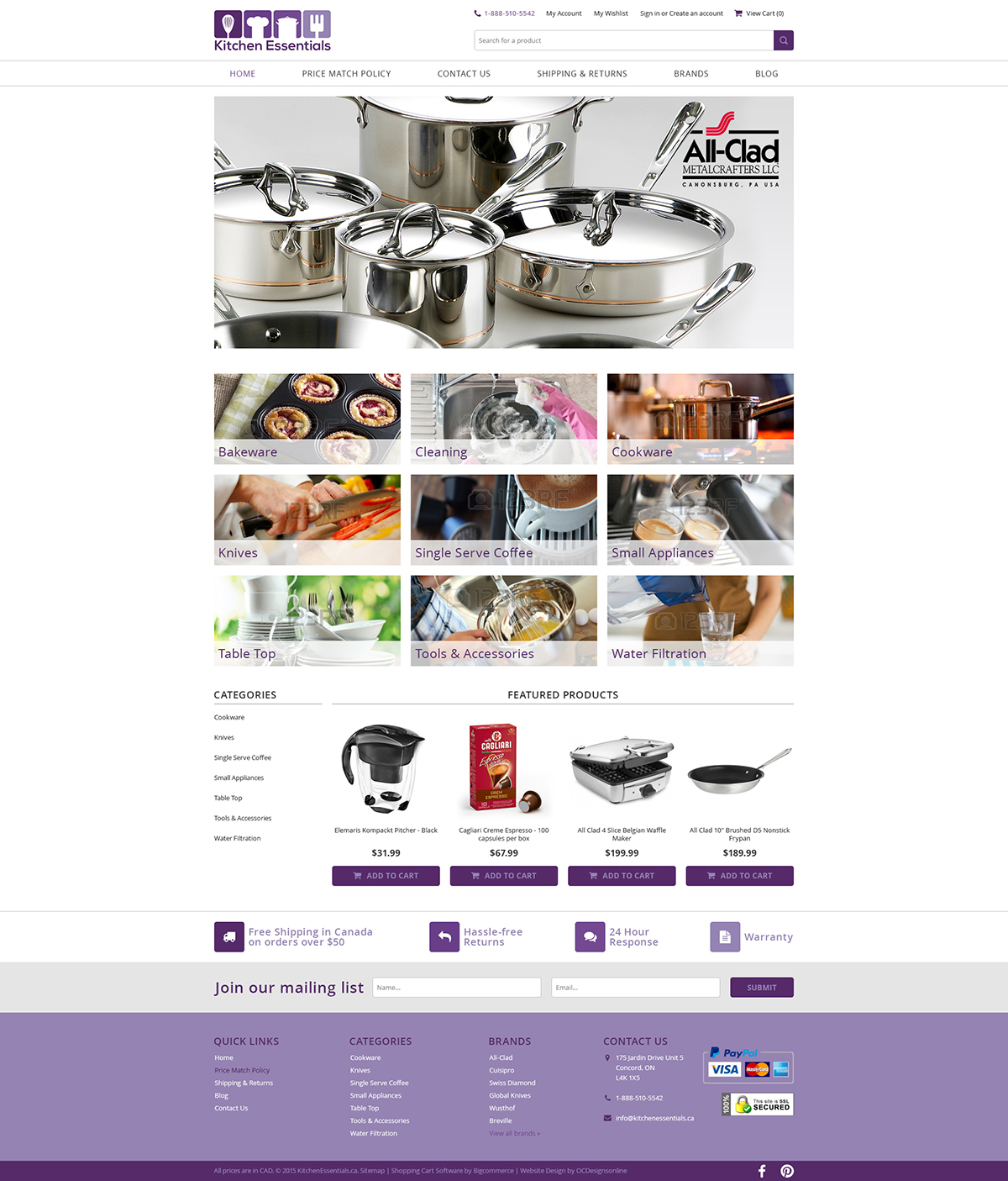 KitchenEssential custom bigcommerce store design