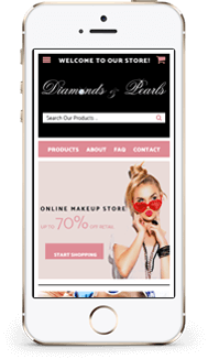 Portfolio Diamonds Pearls Custom Shopify Theme mobile