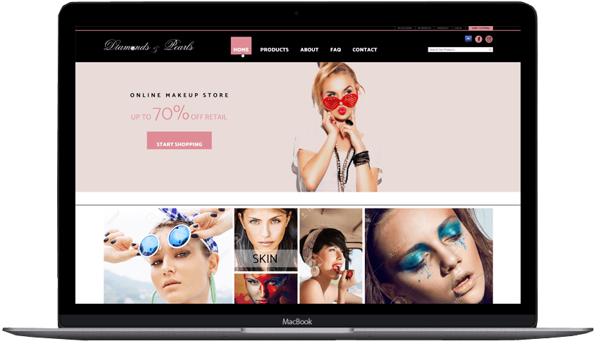 Portfolio Diamonds Pearls Custom Shopify Theme