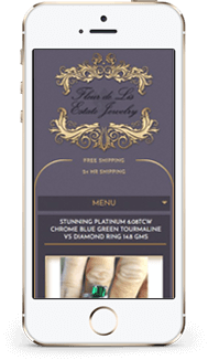 Portfolio Fleur de Lis custom eBay store front and listing template mobile