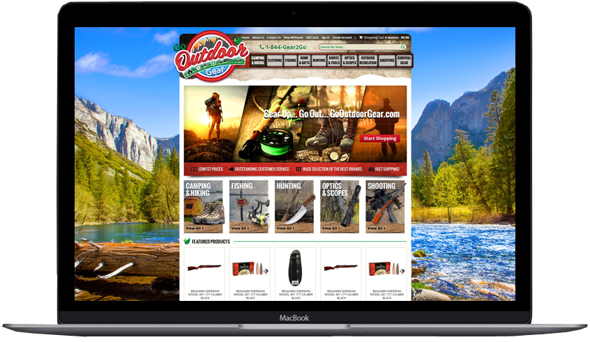 Go Outdoor Gear eBay Store Design and eBay Template Design