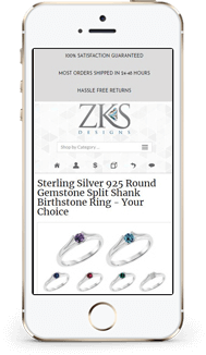 Portfolio ZKS eBay store and listing template mobile