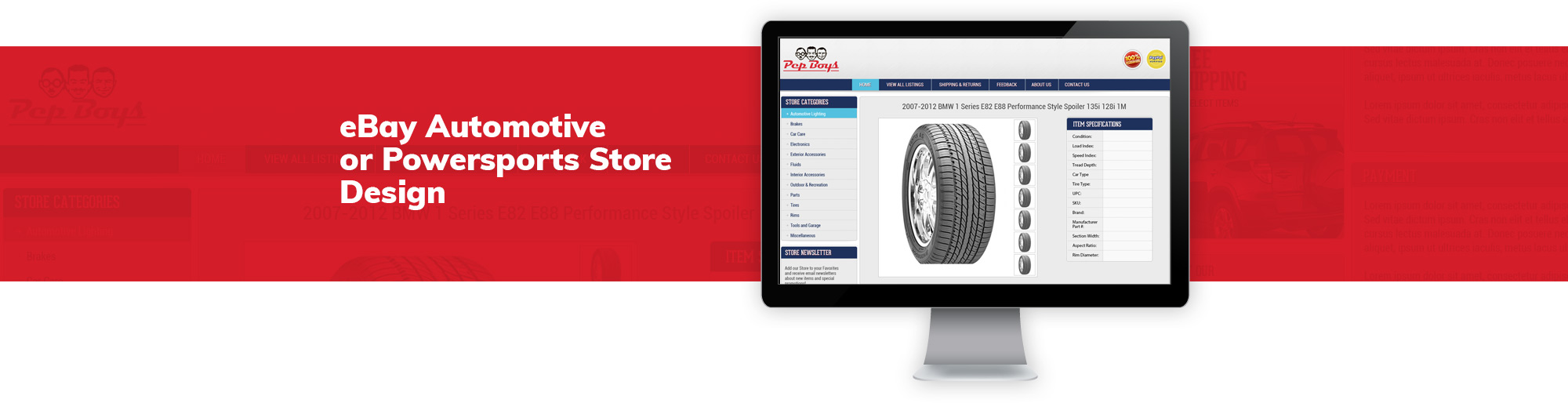 eBay Automotive or Powersports Store Design eBay Automotive or Powersports Store Design