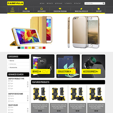 Casevilla Big Commerce store design