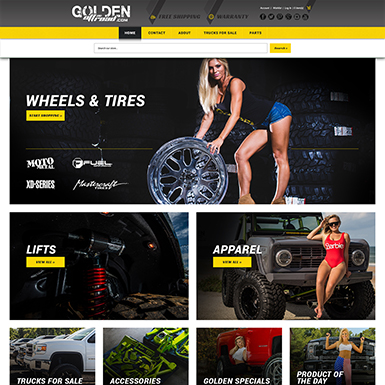 Golden Offroad Shopify store