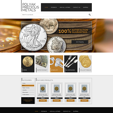 Polyak Precious Metals eBay store design