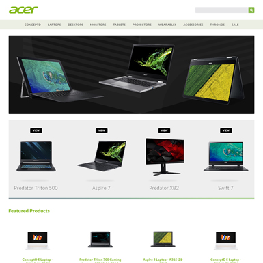 Acer eBay Store Homepage