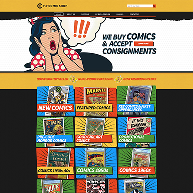 Comic eBay Store Design