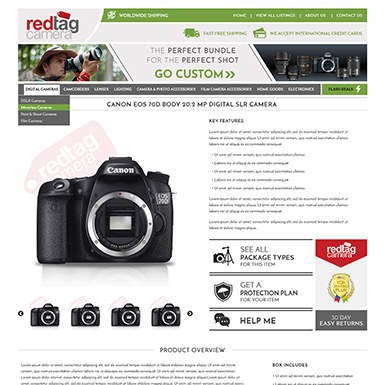 Redtag Camera ebay listing template design