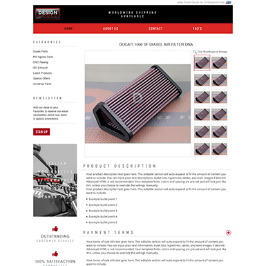 Design Corse ebay listing template design