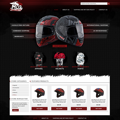 MO2 Helmets eBay store design