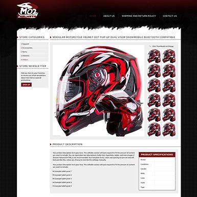 MO2 Helmets eBay listing template design