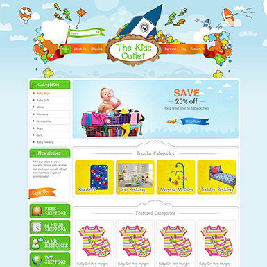 The Kids Outlet ebay store design