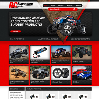 RC Superstore ebay store design