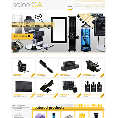 Salon CA ebay store design