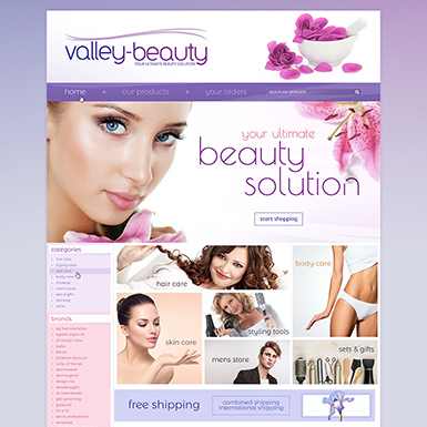 Valley Beauty ebay store design