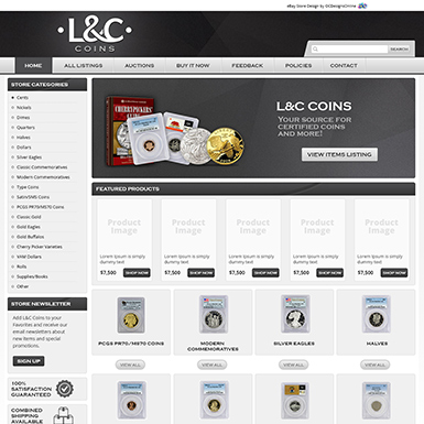 LC Coins ebay store design