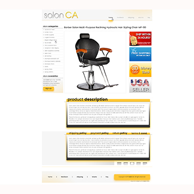 Salon CA listing template design