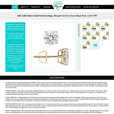 Ede Jewels ebay listing template design
