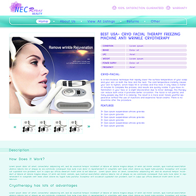 NEC Royal Beauty listing template design