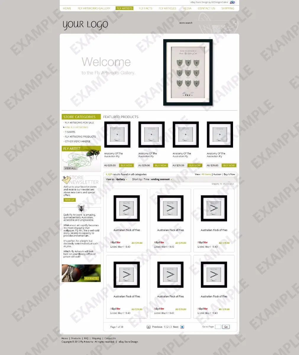 Zaba premade eBay store design #1250 for any industry