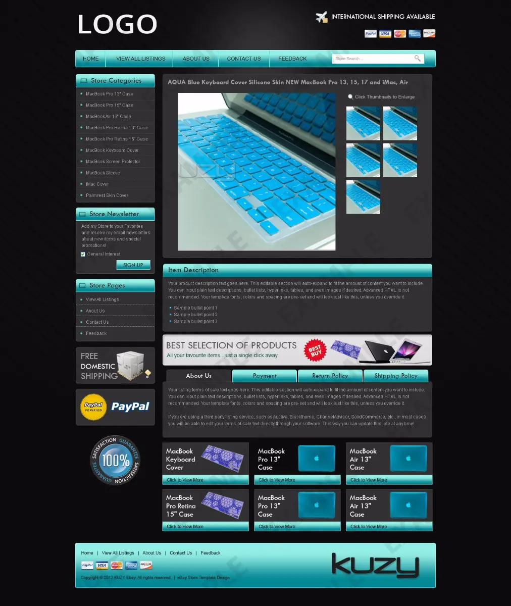 Mymm premade eBay listing template #1230 for cell phones