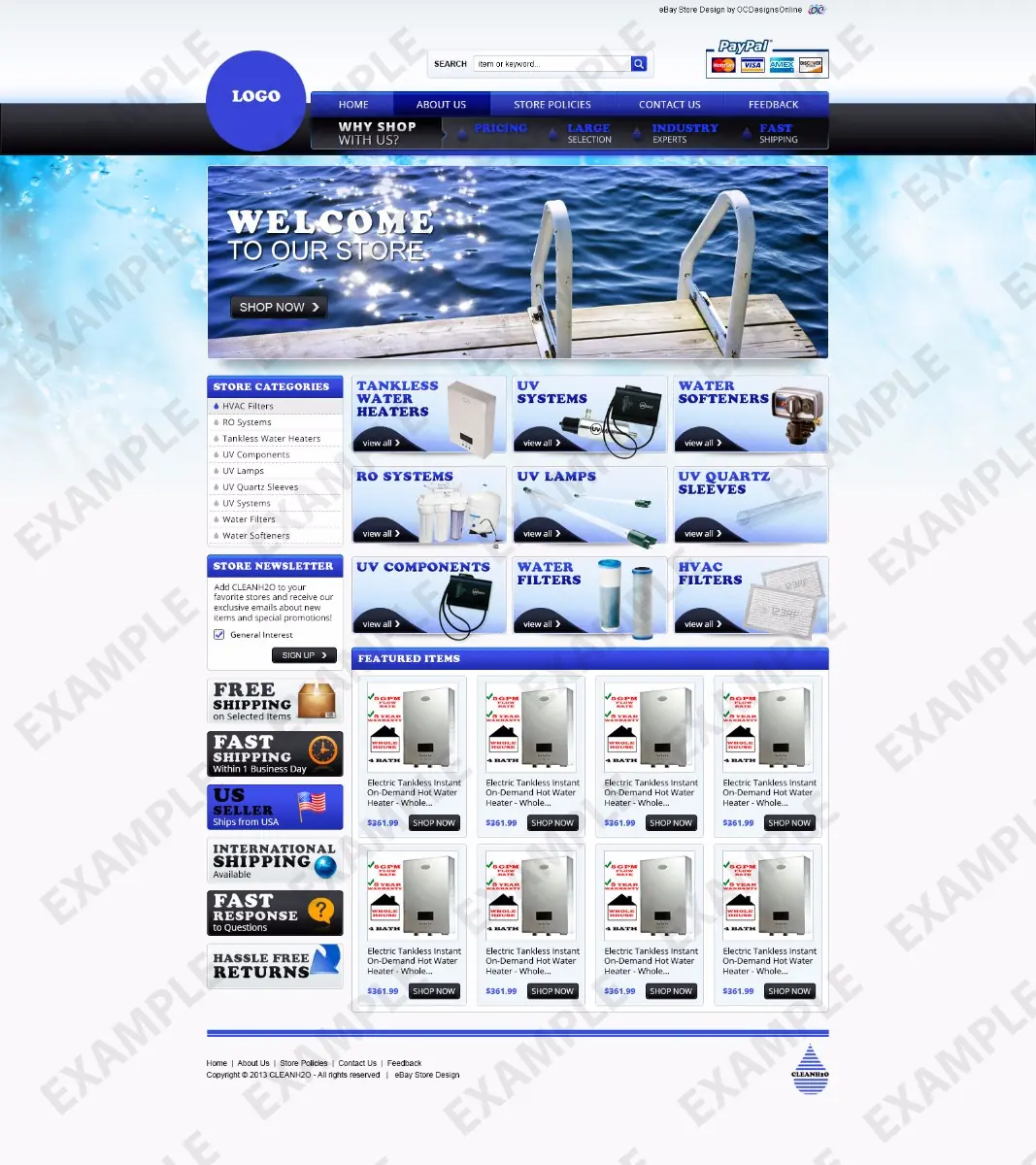 Oyoxo premade eBay store design #1224 for home & garden