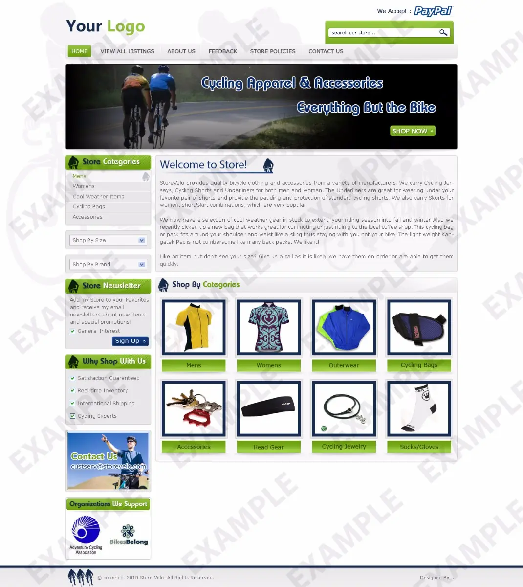 Mynyx premade eBay store design #1271 for apparel & shoes